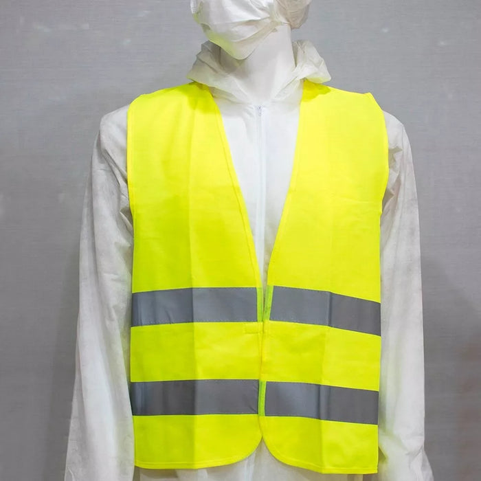 Hi-Vis Yellow Safety Vest - High Visibility Waistcoat, EN471 Certified, XL Size