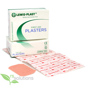 Quality Stretch Elastic Fabric First Aid Plasters (7.2cm x 5cm) 100 Pack - RS Solutions