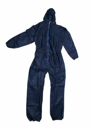 Microsafe Disposable Protective Coveralls Hood Boiler Suit Overalls | XXX-L BLUE