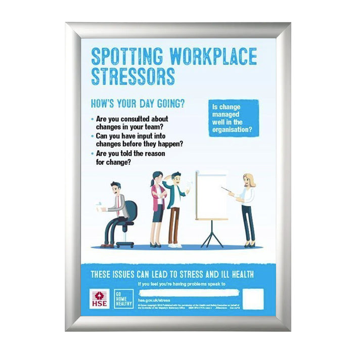 HSE Health and Safety Workplace Stress Posters - Illustration Version -Pack of 6